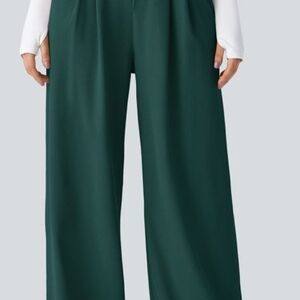 Halara Flex High Wasted Pocket Wide Leg Waffle Work Pants